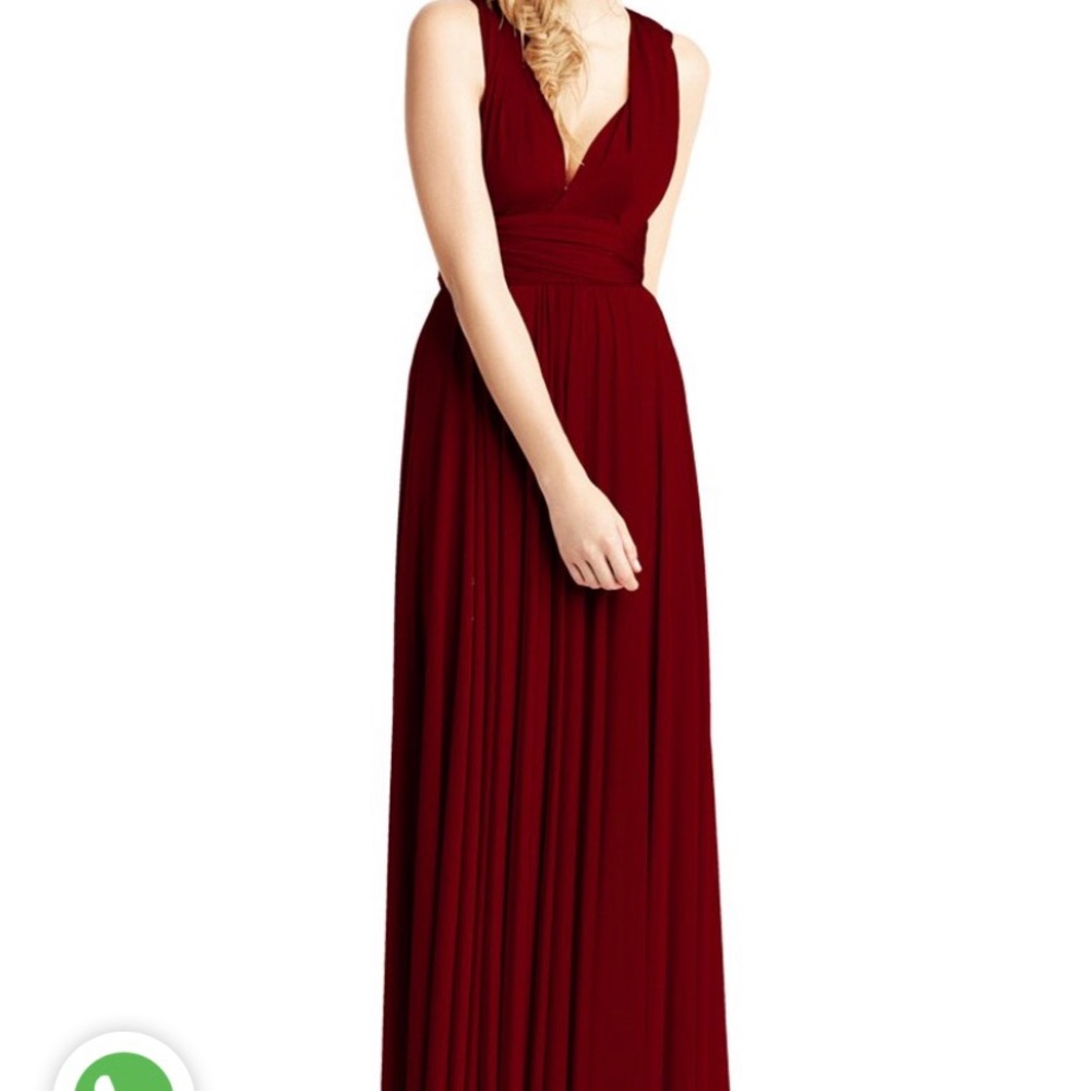 Two births convertible maxi dress (burgundy)